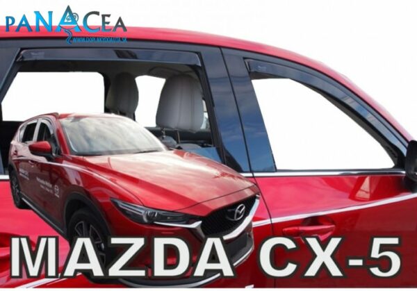 Deflektory - protiprievanové plexi Mazda CX-5 5D od 2017 (+zadné)