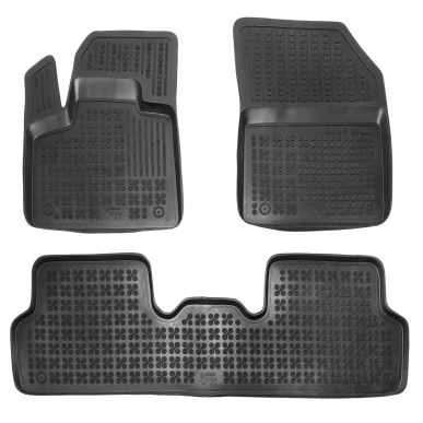 Autorohože gumové so zvýšeným okrajom Citroen DS7 Crossback bez tunela na zadnej podlahe od 2018