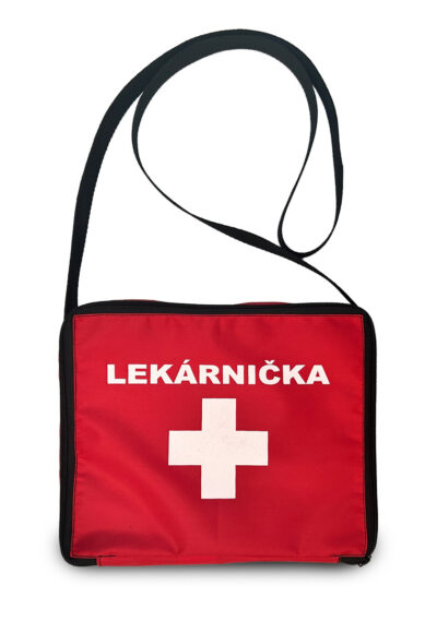 Lekárnička v textilnom obale na dovolenku,turistiku - Špecial ( F )-červená
