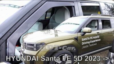 Deflektory - Protiprievanové plexi Hyundai Santa FE 5D od 2024 (+zadné)