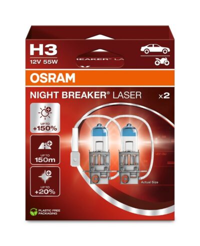 Žiarovka 12V H3 55W NIGHT BREAKER LASER Box Osram Ecopack